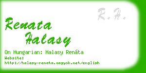 renata halasy business card