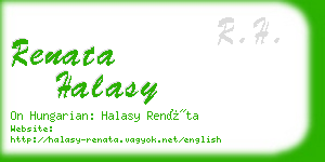 renata halasy business card